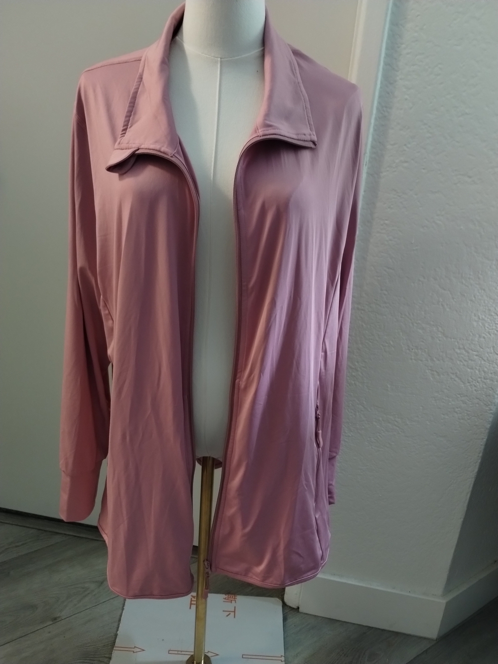 Source Unknown Mauve Zip-Front Lightweight Jacket